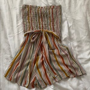 Women’s WINDSOR XS striped tube top shorts romper